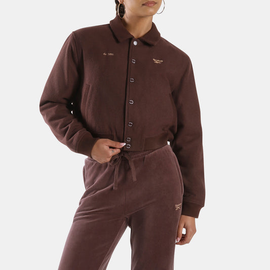Reebok Elevated Athletic Cropped Varsity Bomber