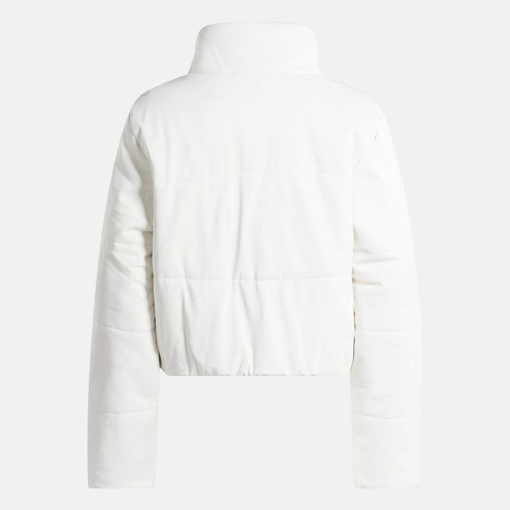 Faux Leather Fashion Puffer Jacket