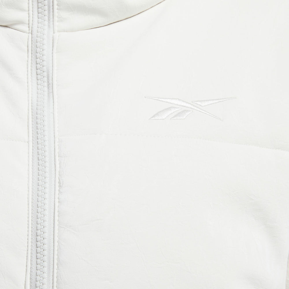 Faux Leather Fashion Puffer Jacket