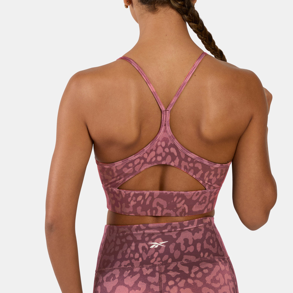 Id Train Printed Tri-Back Bra