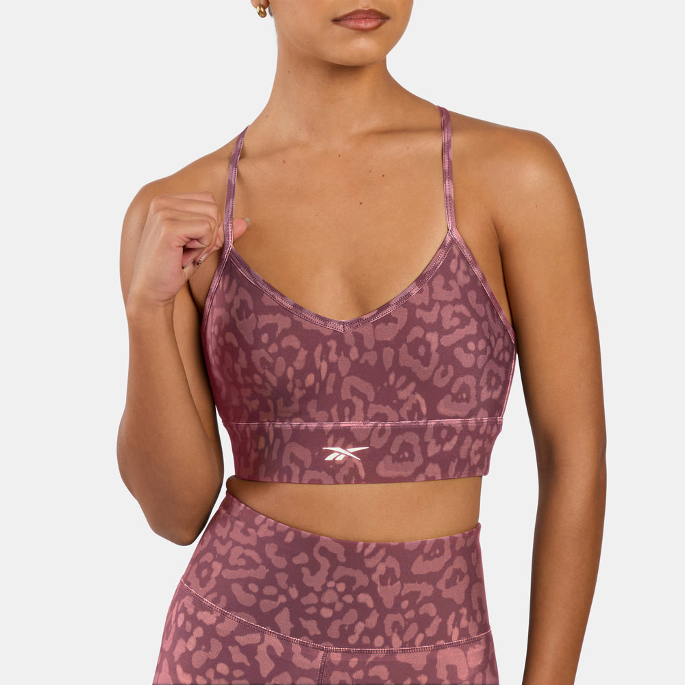 Id Train Printed Tri-Back Bra