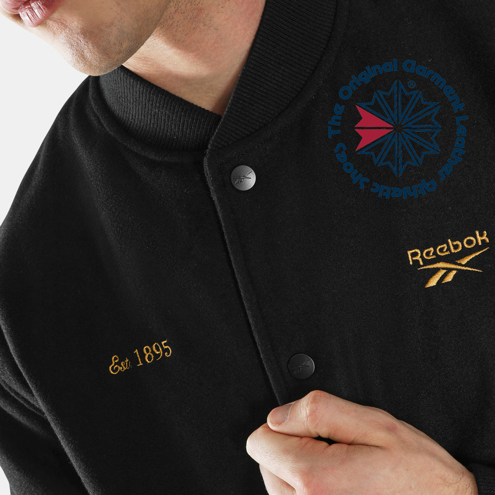 Reebok Elevated Athletic Varsity Jacket