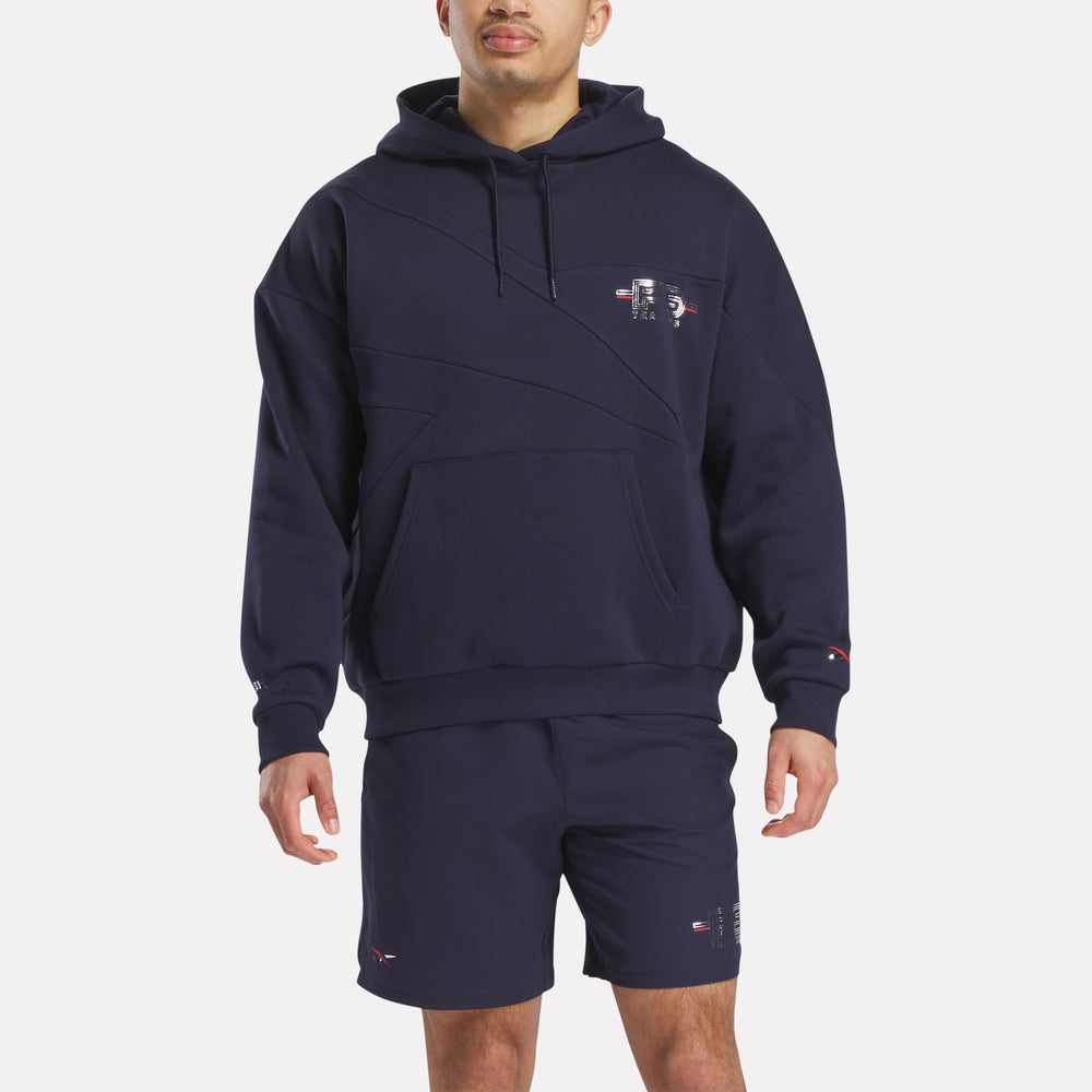Men'S Reebok X F45 Training Coach Fleece Hoodie