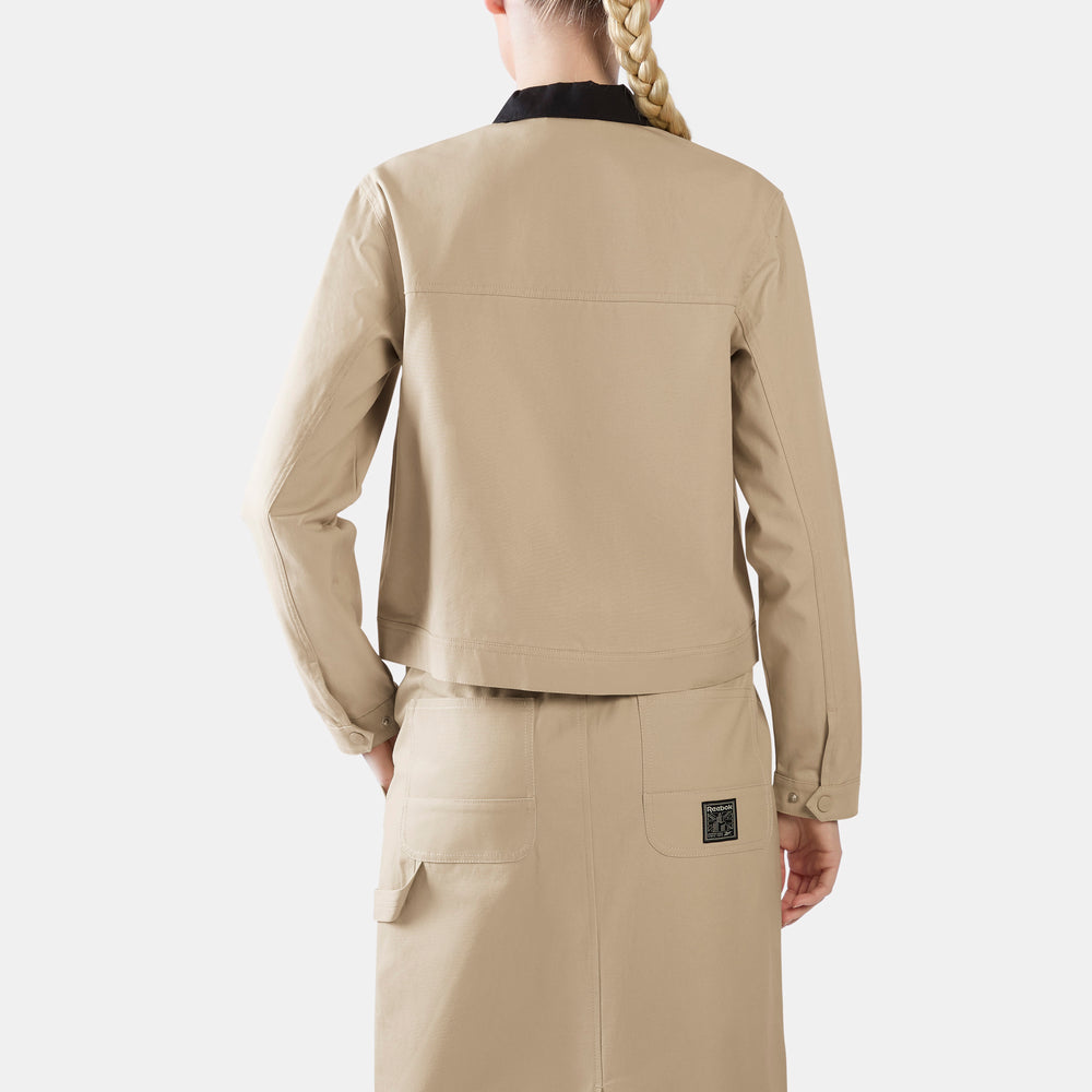 Workwear Cropped Canvas Jacket (2)
