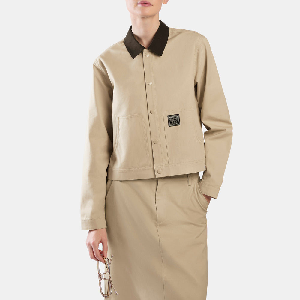 Workwear Cropped Canvas Jacket